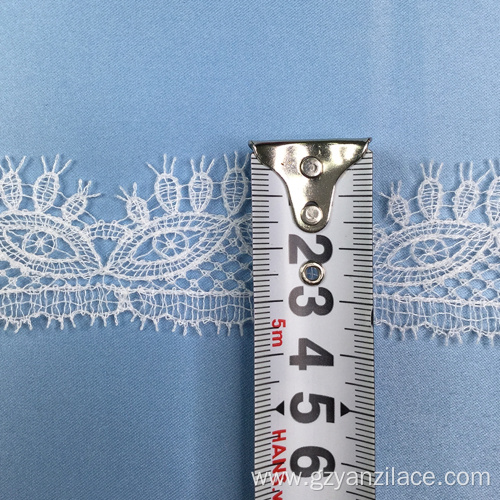 White Bridal Thick Lace Trim by Yard